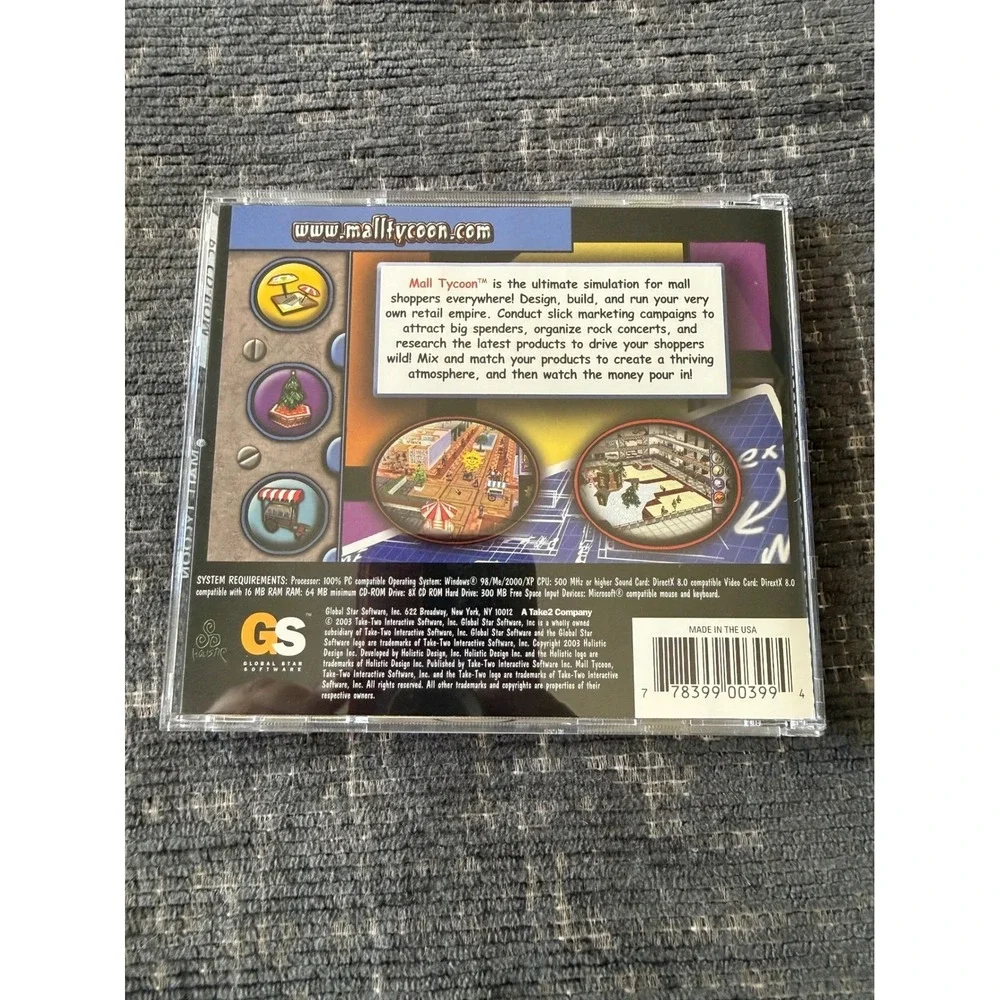 Star Mall Tycoon PC CD-ROM Retro Simulation Game